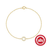 925 Silver Heart Drip Bracelet Thin Chain Personalized Jewelry