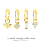 925 Silver Crystal Zircon Labret Studs Earrings Nose Ring