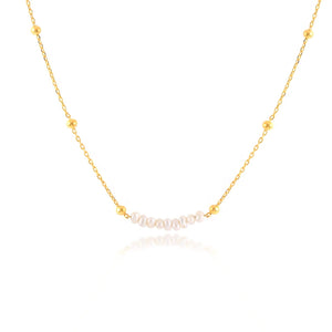 Vintage Irregular Pearl Jewelry 18k Plated Chain Necklaces for Women