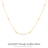 Vintage Irregular Pearl Jewelry 18k Plated Chain Necklaces for Women