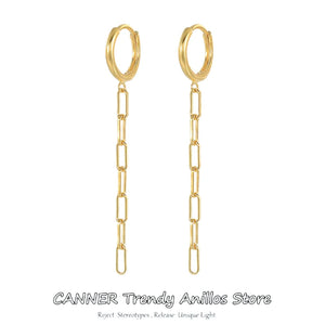 Sterling Silver Chain Tassel Drop Earring Long Dangle Piercing Accessory