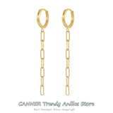 Sterling Silver Chain Tassel Drop Earring Long Dangle Piercing Accessory