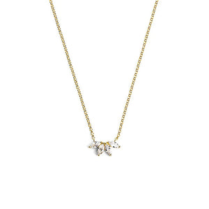 925 Sterling Silver Purple Zircon Pendant Necklace for Women