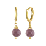 925 Silver Natural Stones Charm Pendant Drop Earrings for Women