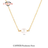 Sterling Silver Pearl Pendant Necklace Clavicle Chain Dainty Party Jewelry