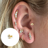 925 Silver Small Ear Piercing Stud Earrings for Women