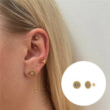 925 Silver Small Ear Piercing Stud Earrings for Women