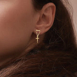 925 Silver Chain Pendant Stud Earrings for Women