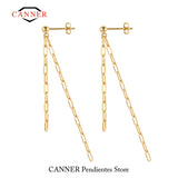 925 Silver Chain Pendant Stud Earrings for Women