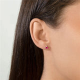 925 Silver Colorful Zircon Cartilage Stud Earrings