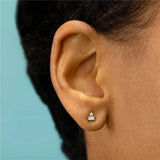 925 Silver Colorful Zircon Cartilage Stud Earrings