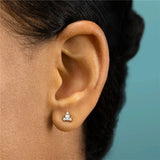 925 Silver Colorful Zircon Cartilage Stud Earrings