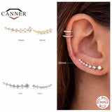 925 Silver Diamond Stud Earrings for Women Couples Gift Piercing Jewelry
