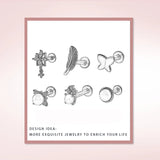 925 Silver Gemstone Pearl Earrings Butterfly Studs
