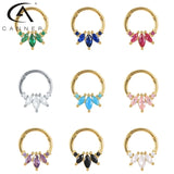 925 Silver Zircon Stud Earrings for Women - Cartilage Piercing Jewelry
