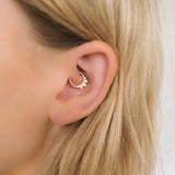925 Silver Zircon Stud Earrings for Women - Cartilage Piercing Jewelry