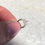 925 Silver Zircon Stud Earrings for Women - Cartilage Piercing Jewelry