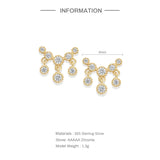 925 Silver Zircon Tassel Piercing Earring