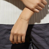 925 Silver Zircon Initial Letter Bracelet Charm Jewelry Gift