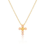 925 Sterling Silver Pink Zirconia Pendant Necklace For Women