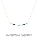925 Silver Bohemian Water Drop Zircon Necklace for Women
