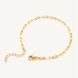 925 Silver Ins Paper Clip Chain Bracelet for Couples - Valentines Gift