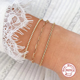 925 Silver Ins Paper Clip Chain Bracelet for Couples - Valentines Gift