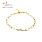 925 Silver Ins Paper Clip Chain Bracelet for Couples - Valentines Gift
