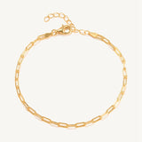 925 Silver Ins Paper Clip Chain Bracelet for Couples - Valentines Gift