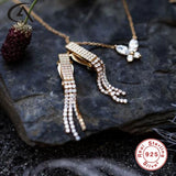 925 Silver Butterfly Necklace Chain Choker Jewelry Accessories