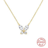 925 Silver Butterfly Necklace Chain Choker Jewelry Accessories