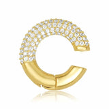 925 Silver Full Zircon Bohemia CZ Clip Earrings