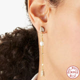925 Silver CZ Love Heart Arrow Stud Earring