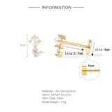 925 Silver CZ Eyes Snake Star Cartilage Earring