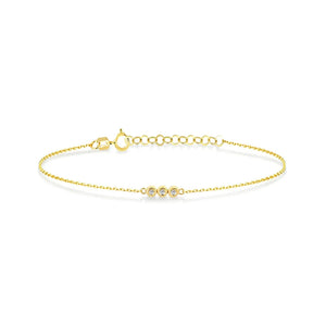 925 Silver Chain Bracelet Minimalist Zircon Charm Adjustable