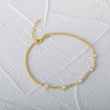 925 Silver Zircon Chain Bracelet for Women Fine Jewelry
