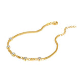 925 Silver Zircon Chain Bracelet for Women Fine Jewelry