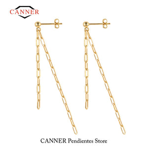 925 Silver Chain Drop Earrings Piercing Jewelry Accessories