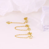 925 Silver Chain Drop Earrings Tassel Style Delicate Jewelry