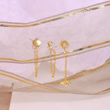 925 Silver Chain Drop Earrings Tassel Style Delicate Jewelry