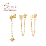 925 Silver Chain Drop Earrings Tassel Style Delicate Jewelry