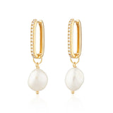 925 Silver Chain Earrings Pearl Drop Wedding Jewerly
