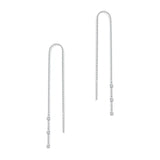 925 Silver Chain Thread Tassel Drop Earring for Women