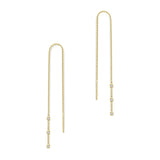 925 Silver Chain Thread Tassel Drop Earring for Women
