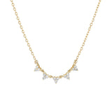 925 Silver Chain Necklace with Zircon Pendant for Women