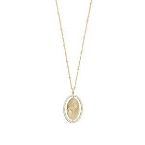 925 Silver Chain Necklace Ins Wind Compass Pendant Women Party Gift