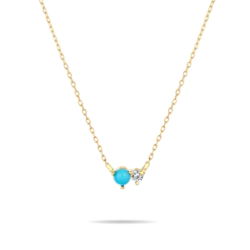 925 Silver Chain Necklaces Double Zircon Pendant Wedding Jewelry