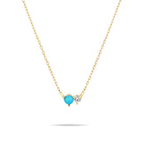 925 Silver Chain Necklaces Double Zircon Pendant Wedding Jewelry