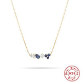 925 Silver Chain Necklace with Zircon Pendant