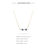 925 Silver Chain Necklace with Zircon Pendant